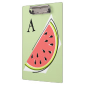 Watermelon Green Slice Monogram Klemmbrett (Links)