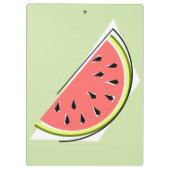 Watermelon Green Slice Monogram Klemmbrett (Rückseite)