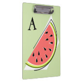 Watermelon Green Slice Monogram Klemmbrett (Rechts)