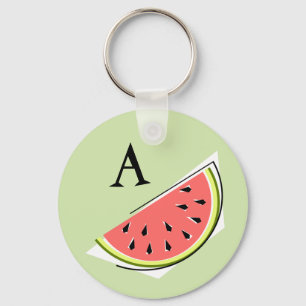 Watermelon Green Slice Monogram Schlüsselanhänge Schlüsselanhänger