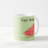 Watermelon Green Slice Name Kaffeetasse (VorderseiteRechts)