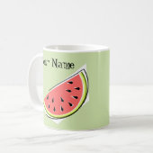 Watermelon Green Slice Name Kaffeetasse (Vorderseite Links)