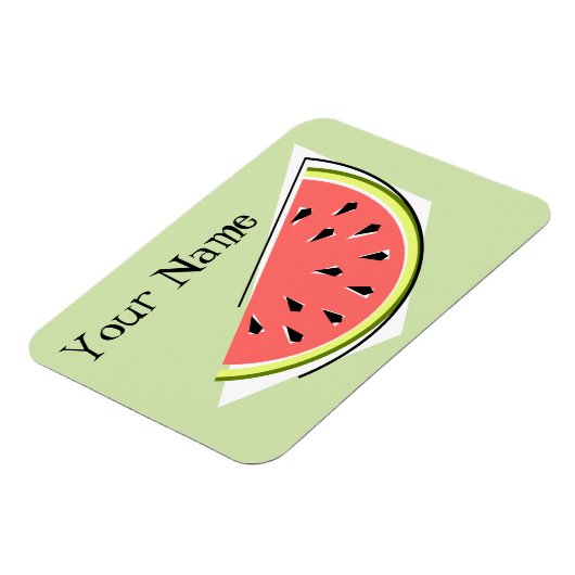 Watermelon Green Slice Name Magnet (Linke Seite)
