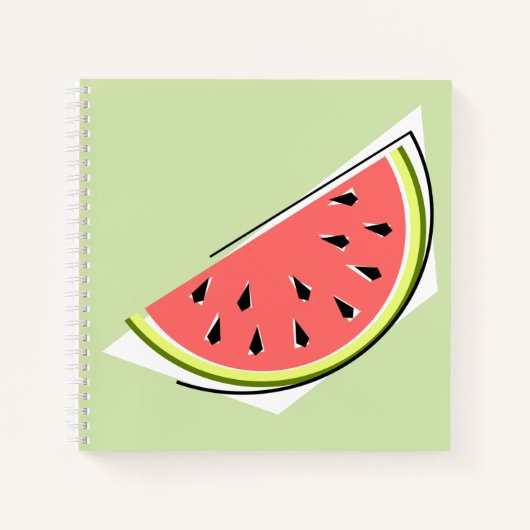 Watermelon Green Slice Notizblock (Vorderseite)