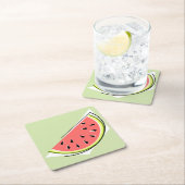 Watermelon Green Slice Rechteckiger Pappuntersetzer (Vor Ort)