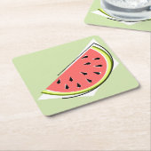 Watermelon Green Slice Rechteckiger Pappuntersetzer (angewinkelt)
