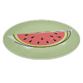 Watermelon Green Slice Schneidebrett rund (Ecke)