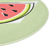 Watermelon Green Slice Schneidebrett rund (Ecke)