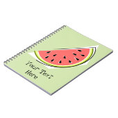 Watermelon Green Slice Text Notizblock (Linke Seite)