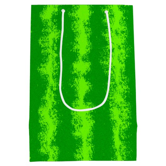 Watermelon Green Summer Frucht Rind Pattern Mittlere Geschenktüte (Rückseite)