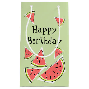 Watermelon Grüne Stücke Glückwunsch zum Geburtstag Kleine Geschenktüte