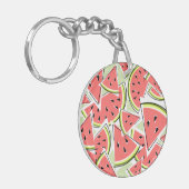 Watermelon Grüner Text doppelseitig Schlüsselanhänger (Vorderseite links)