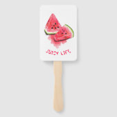 Watermelon Hand Fan - Benutzerdefinierter Text Fächer (Rückseite)