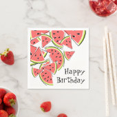 Watermelon Happy Birthday Napkins Papier Serviette (Beispiel)