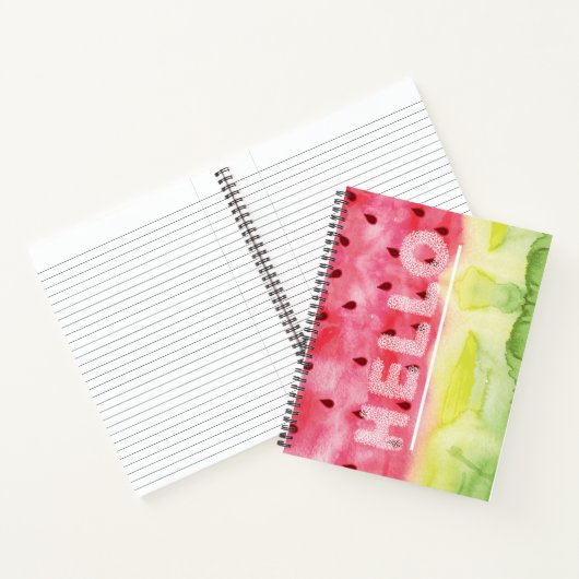 Watermelon Hello Fun Sommerdesign Notizblock (Innenseite)