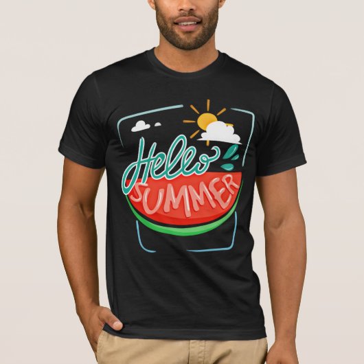 Watermelon Hello Summer T - Shirt (Vorderseite)