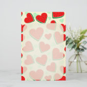 Watermelon Herzlich Willkommen am Valentinstag Briefpapier (Stehend Vorderseite)