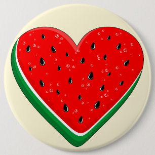 Watermelon Herzlich Willkommen am Valentinstag Button