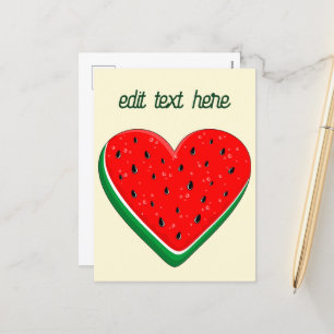 Watermelon Herzlich Willkommen am Valentinstag Feiertagspostkarte