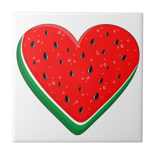 Watermelon Herzlich Willkommen am Valentinstag Fliese (Vorderseite)