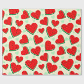Watermelon Herzlich Willkommen am Valentinstag Geschenkpapier (Flach)