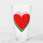 Watermelon Herzlich Willkommen am Valentinstag Glas (Rückseite)