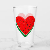 Watermelon Herzlich Willkommen am Valentinstag Glas (Vorderseite)