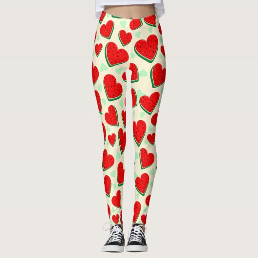 Watermelon Herzlich Willkommen am Valentinstag Leggings (Vorderseite)