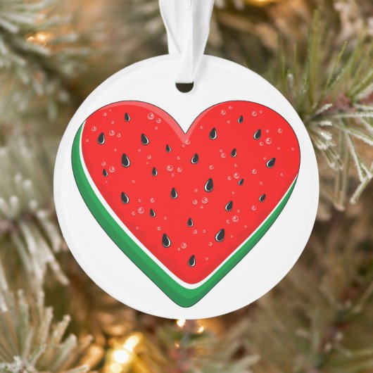 Watermelon Herzlich Willkommen am Valentinstag Ornament (Baum)