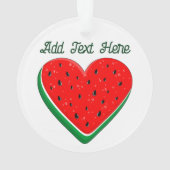 Watermelon Herzlich Willkommen am Valentinstag Ornament (Rückseite)