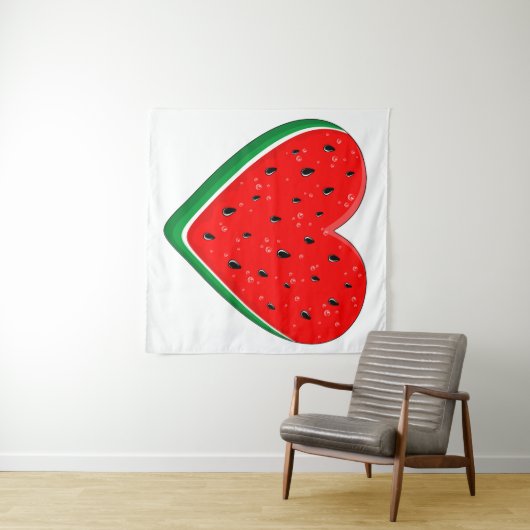 Watermelon Herzlich Willkommen am Valentinstag Wandteppich (Beispiel (Horizontal))