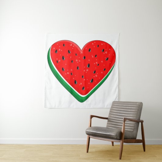 Watermelon Herzlich Willkommen am Valentinstag Wandteppich (Beispiel)