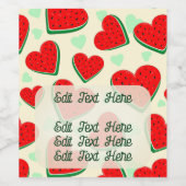 Watermelon Herzlich Willkommen am Valentinstag Weinetikett (Einzelnes Label)