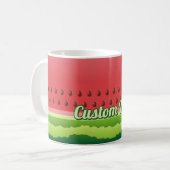 Watermelon Hintergrund Kaffeemaschine Tasse (Vorderseite Links)