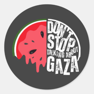 Watermelon Hör nicht auf, über Palästina zu reden Runder Aufkleber