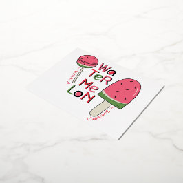 Watermelon in Summer or Winter how do you like it? Folien Feiertagspostkarte