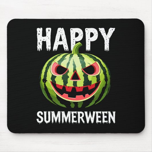 Watermelon Jackolantern SommerHalloween glückliche Mousepad (Vorne)