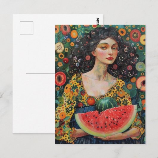 Watermelon Joy Postkarte (Vorne/Hinten)