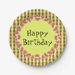 Watermelon Karo Happy Birthday Paper Tellers Pappteller