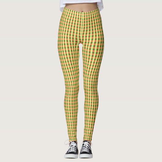 Watermelon Karo Leggings (Vorderseite)