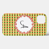 Watermelon-Karo "Monogram" iPad-Gehäuse Case-Mate iPhone Hülle (Rückseite (Horizontal))
