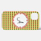 Watermelon Karo Monogram iPad Mini Gehäuse Case-Mate iPhone Hülle (Rückseite (Horizontal))