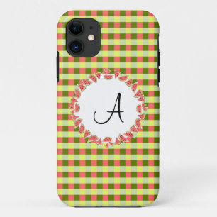 Watermelon Karo "Monogram" iPhone 5 Fall Case-Mate iPhone Hülle