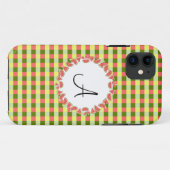 Watermelon Karo "Monogram" iPhone 5 Fall Case-Mate iPhone Hülle (Rückseite (Horizontal))
