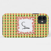 Watermelon Karo "Monogram" iPhone 5 Fall Case-Mate iPhone Hülle (Rückseite (Horizontal))