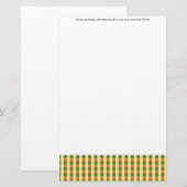 Watermelon-Karo Textsortierung Briefpapier (Vorne/Hinten)