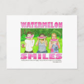 Watermelon lächelt Inspiration Postkarte (Vorderseite)