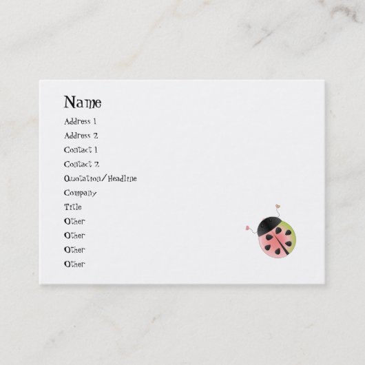Watermelon Ladybug Visitenkarte (Vorderseite)