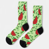 Watermelon Leaf Summer Socken (Linkes Detail)