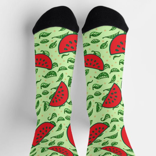 Watermelon Leaf Summer Socken (Oben)
